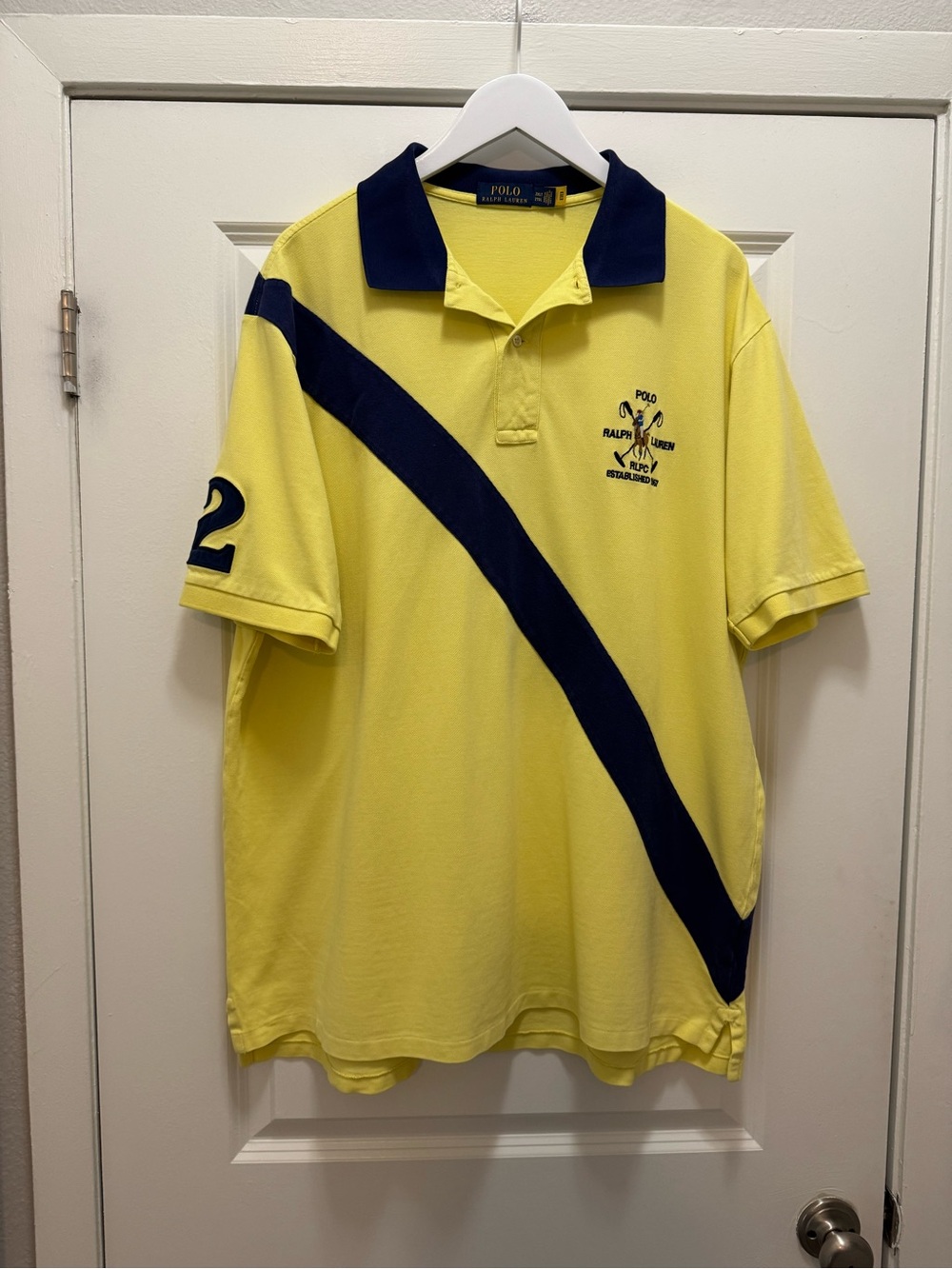 Polo Ralph Lauren Color Block Polo in Yellow